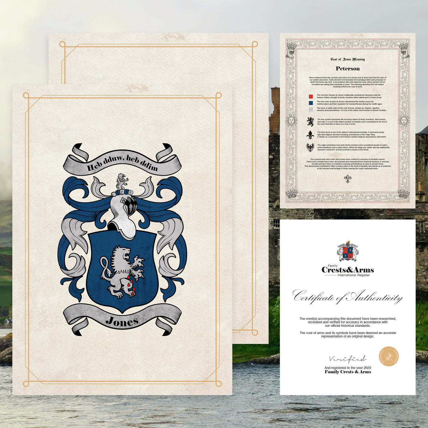 50th Birthday Family Crest Gift