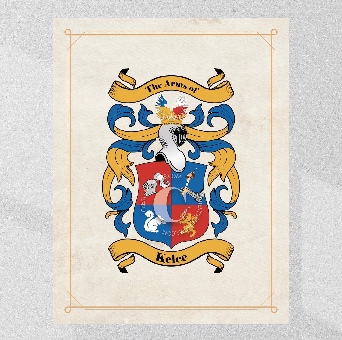 Kelce Family Crest and Coat of Arms