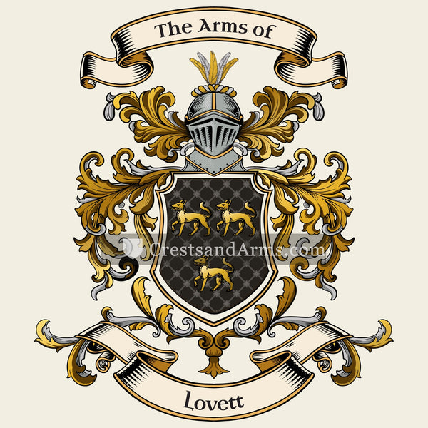 The Lovett coat of arms