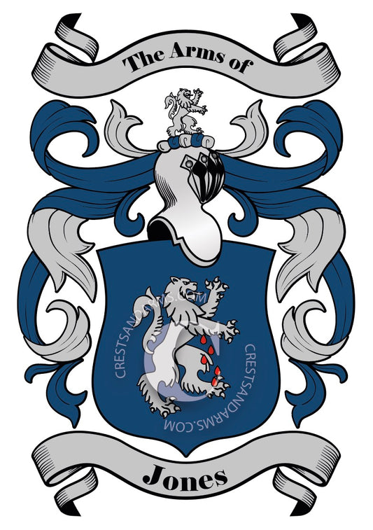 Jones Family Crest and Coat of Arms