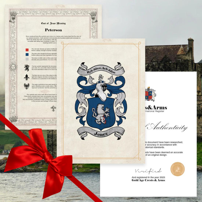 50th Birthday Family Crest Gift