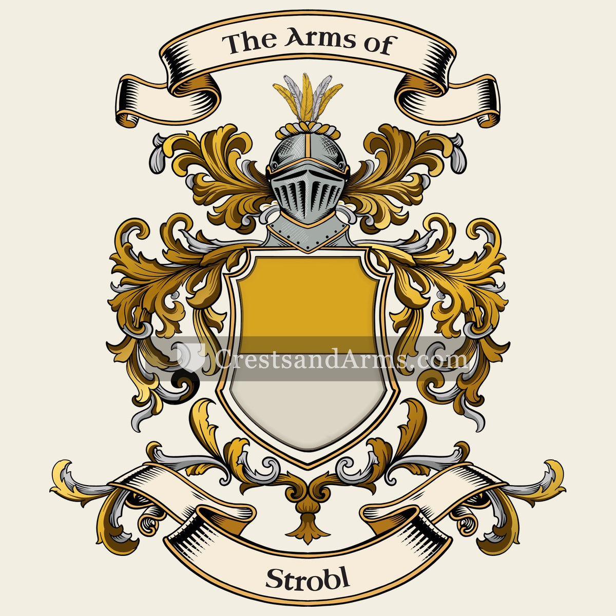 The Strobl coat of arms, drawn from the recorded blazon