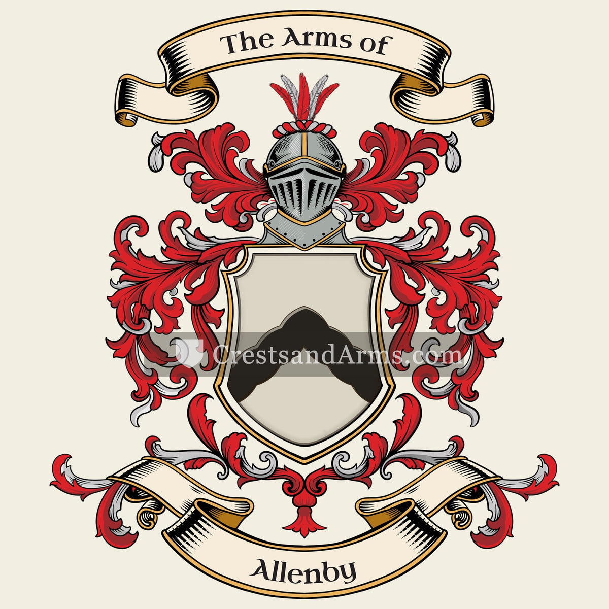 The Allenby coat of arms, drawn from the recorded blazon