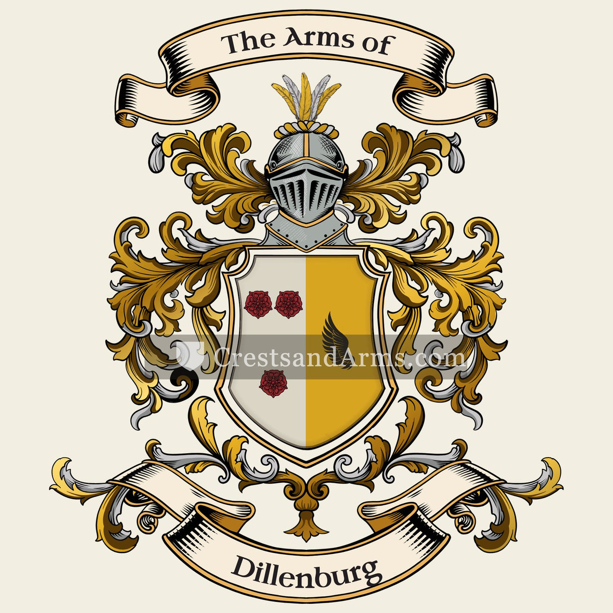 The Dillenburg coat of arms, drawn from the recorded blazon