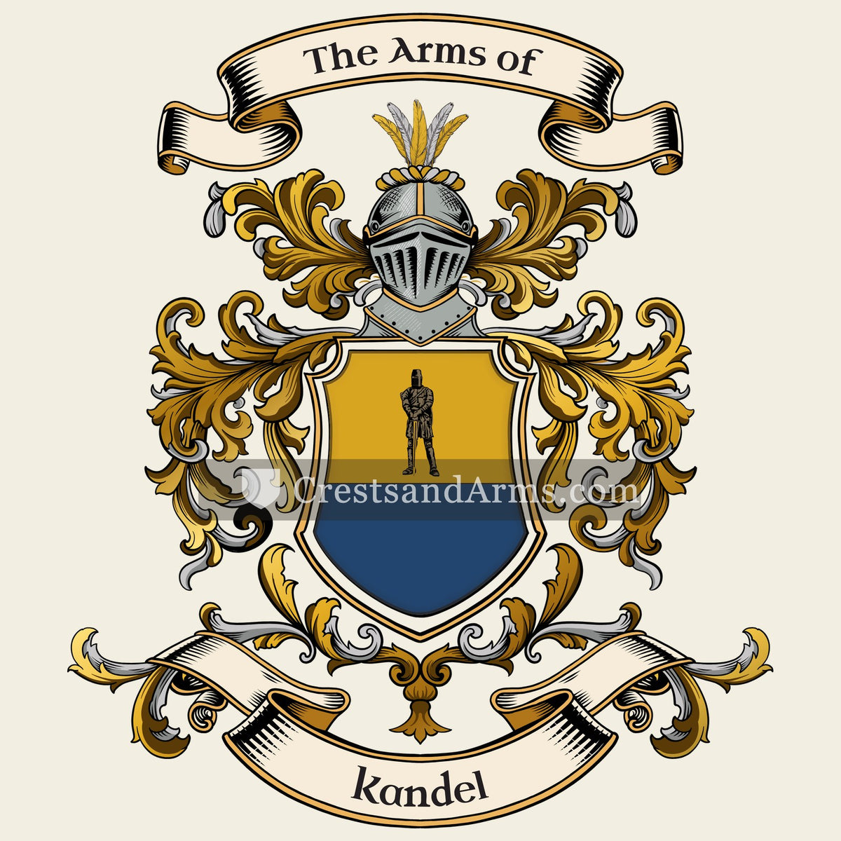 The Kandel coat of arms, drawn from the recorded blazon
