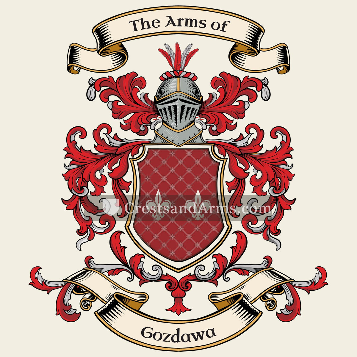 The Gozdawa coat of arms, drawn from the recorded blazon