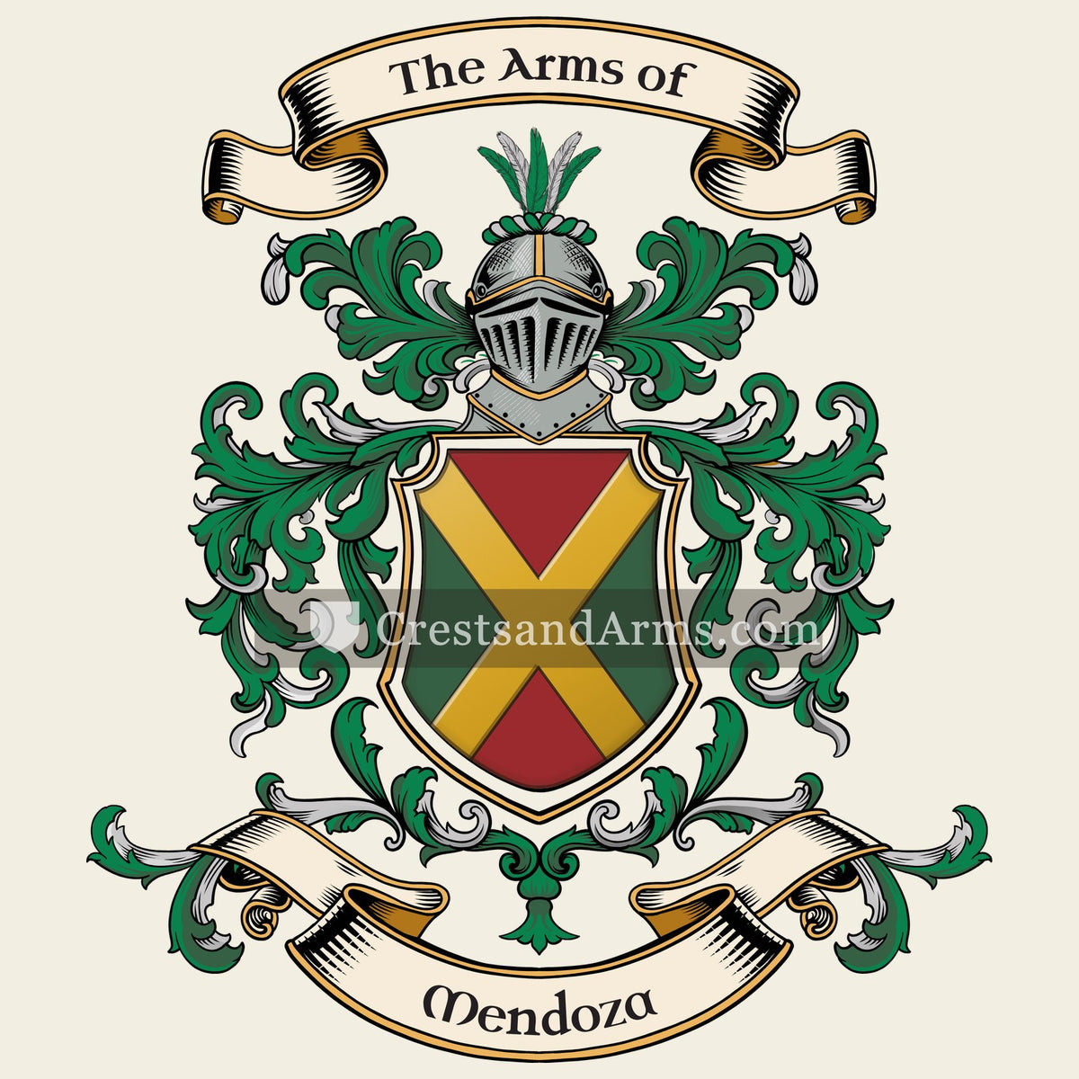 The Mendoza coat of arms, drawn from the recorded blazon