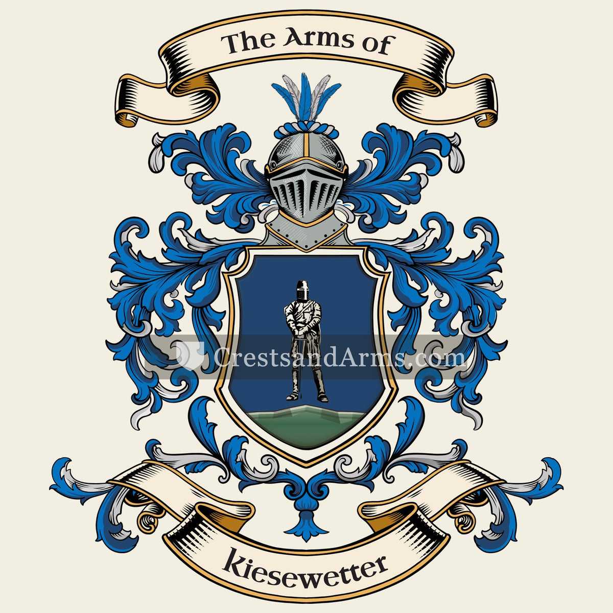 The Kiesewetter coat of arms, drawn from the recorded blazon