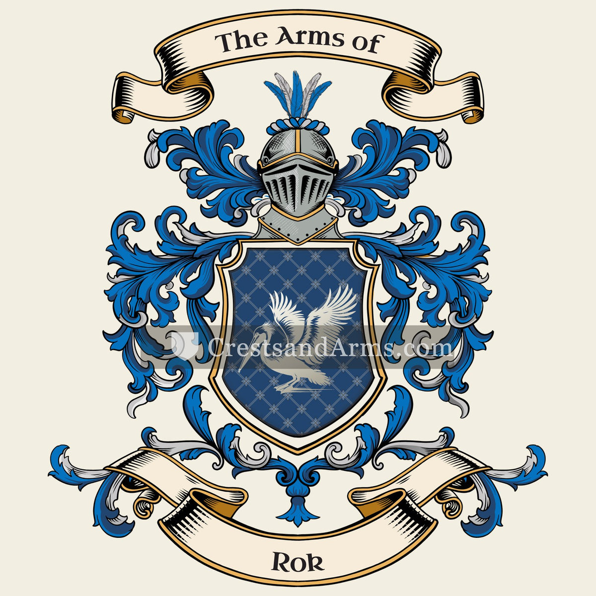 The Rok coat of arms, drawn from the recorded blazon