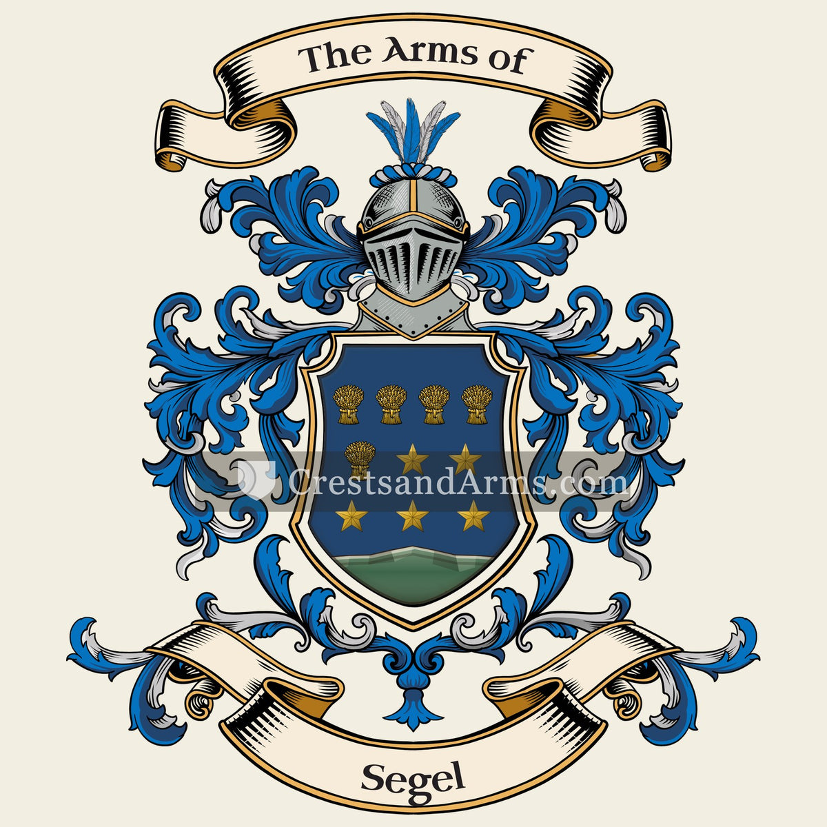 The Segel coat of arms, drawn from the recorded blazon