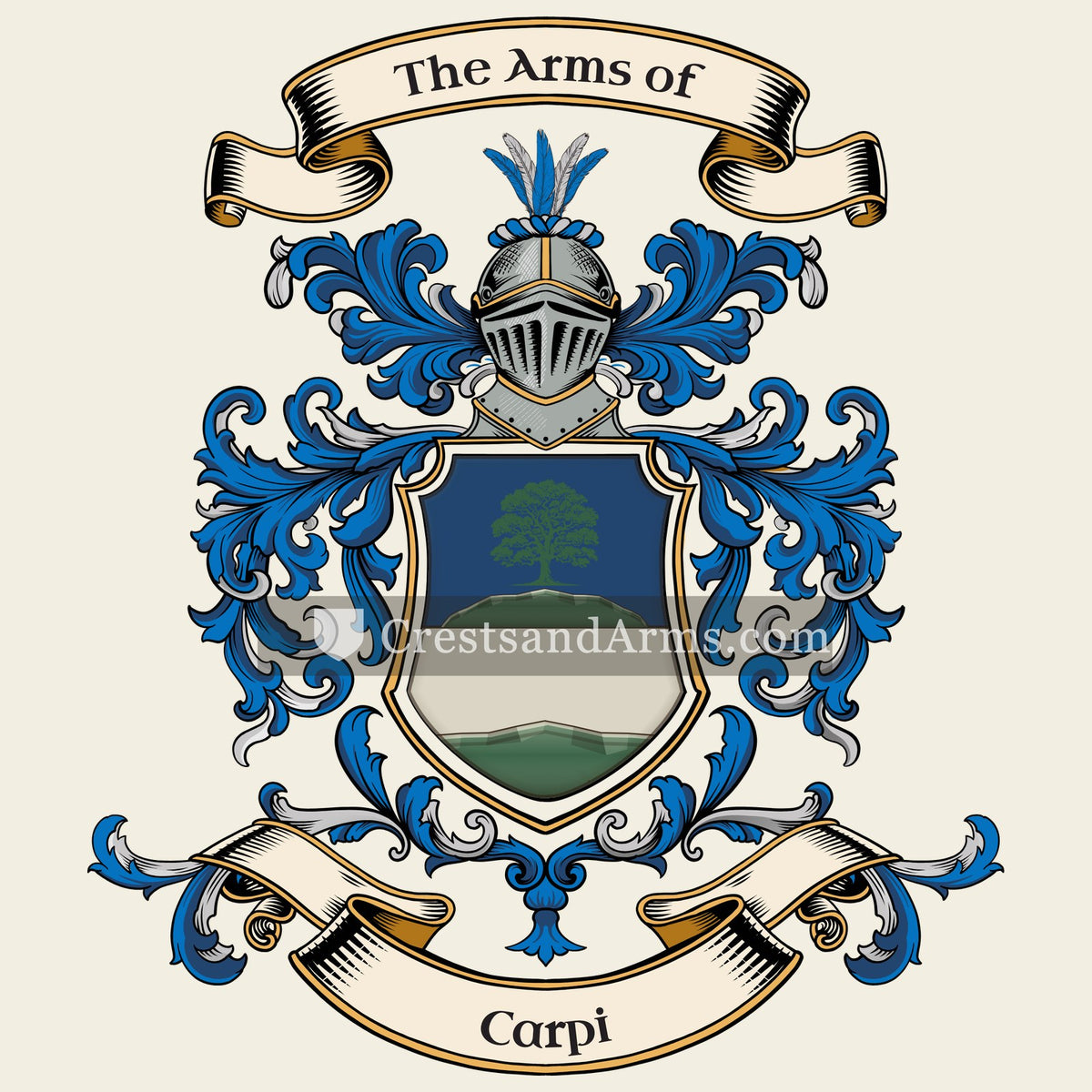 The Carpi coat of arms, drawn from the recorded blazon