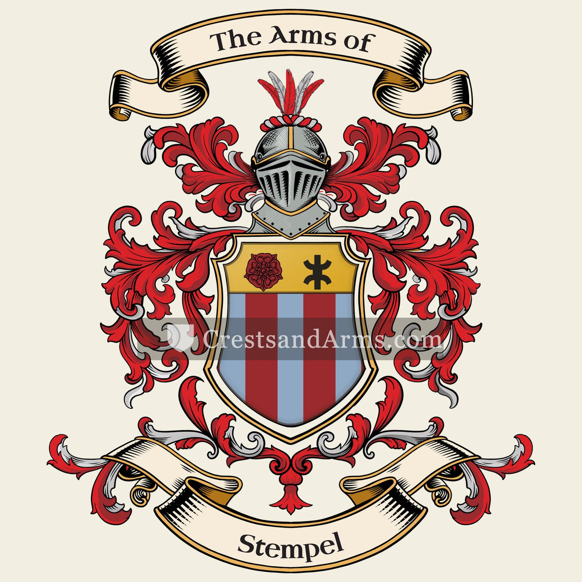 The Stempel coat of arms, drawn from the recorded blazon