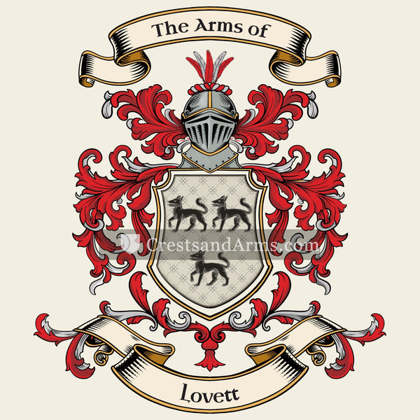 The Lovett coat of arms