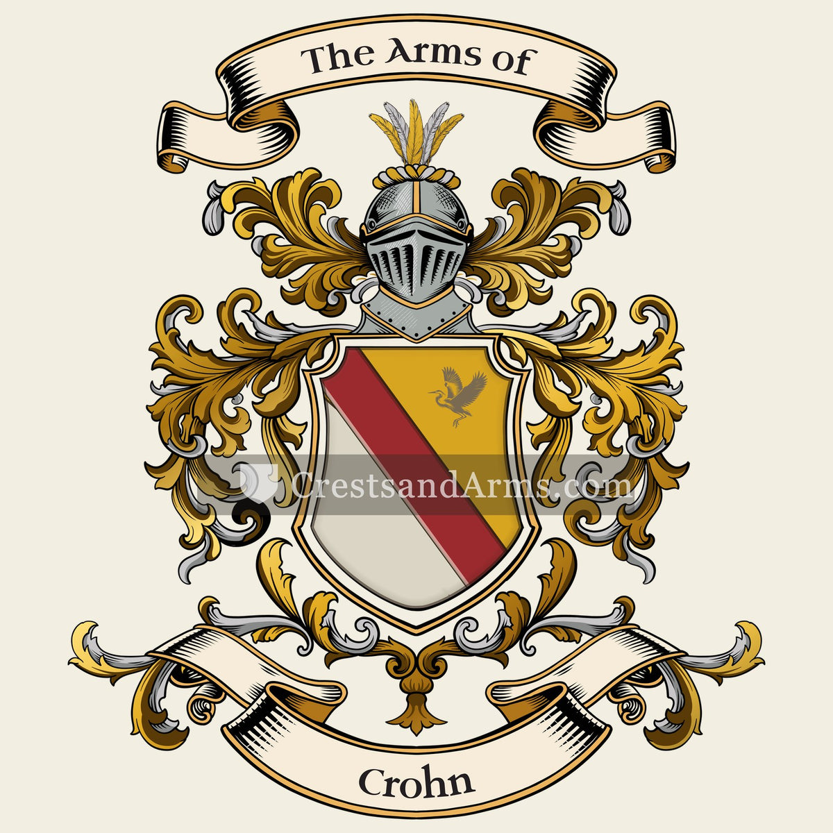 The Crohn coat of arms, drawn from the recorded blazon