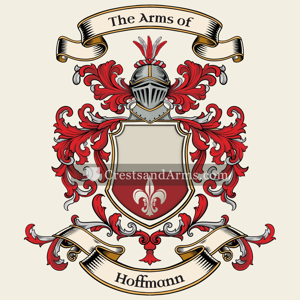 The Hoffmann coat of arms, drawn from the recorded blazon