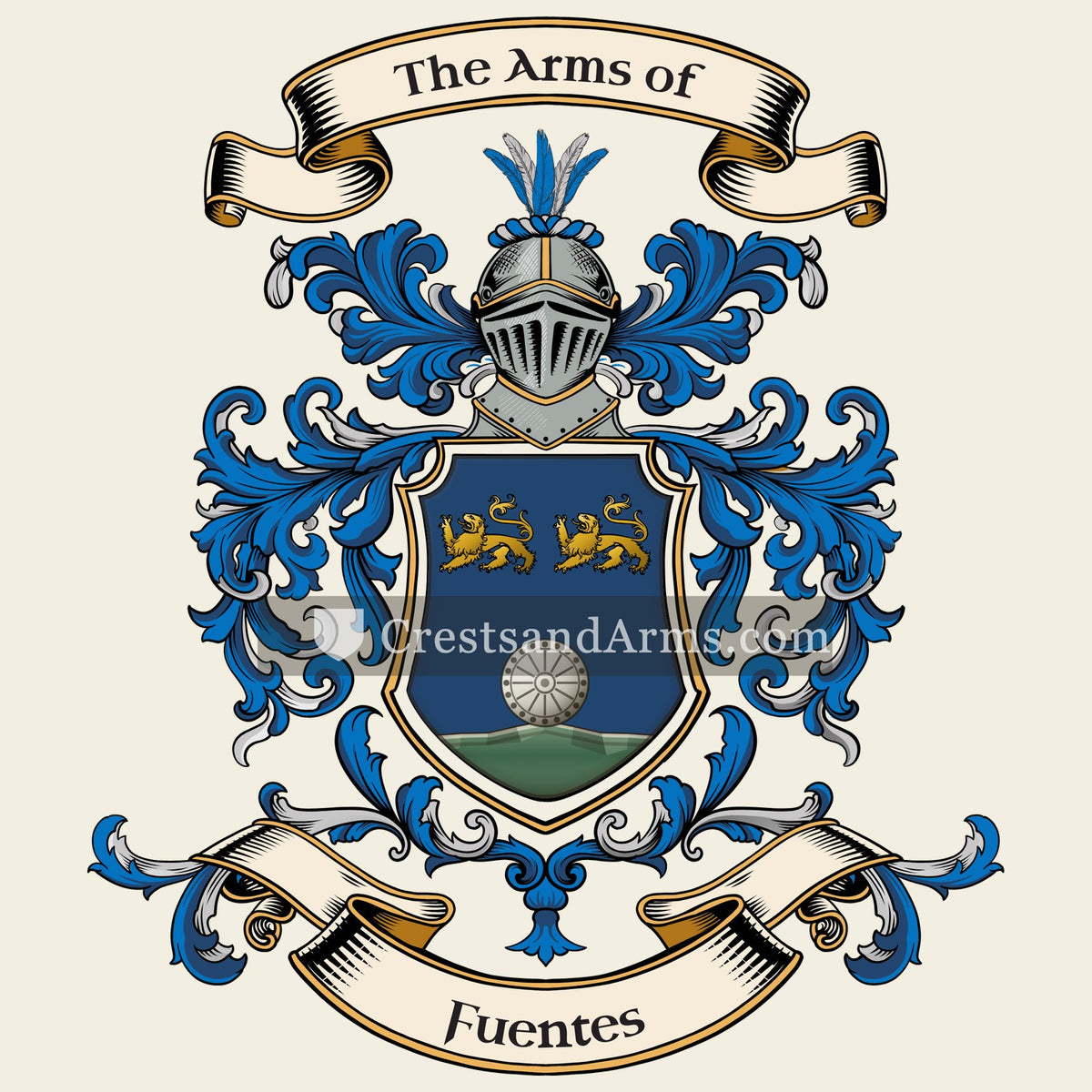 The Fuentes coat of arms, drawn from the recorded blazon