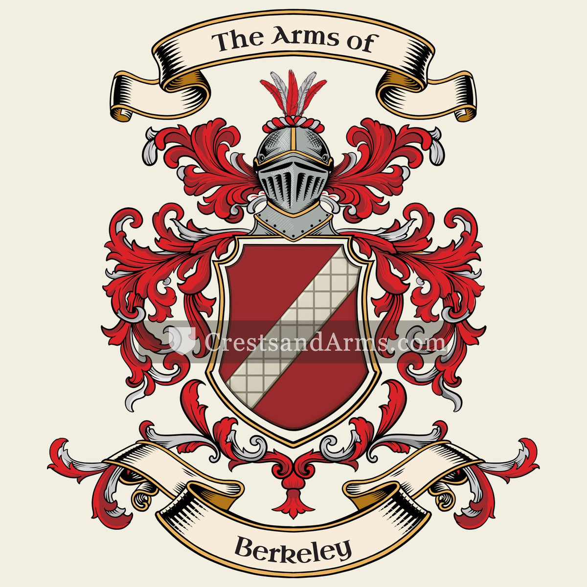 The Berkeley coat of arms, drawn from the recorded blazon
