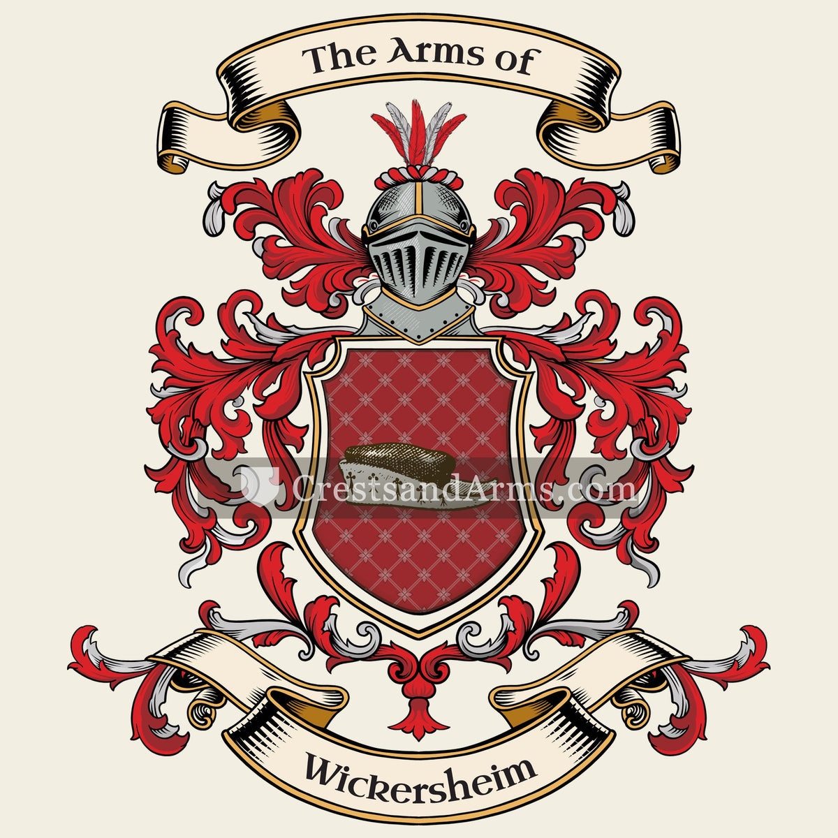 The Wickersheim coat of arms, drawn from the recorded blazon