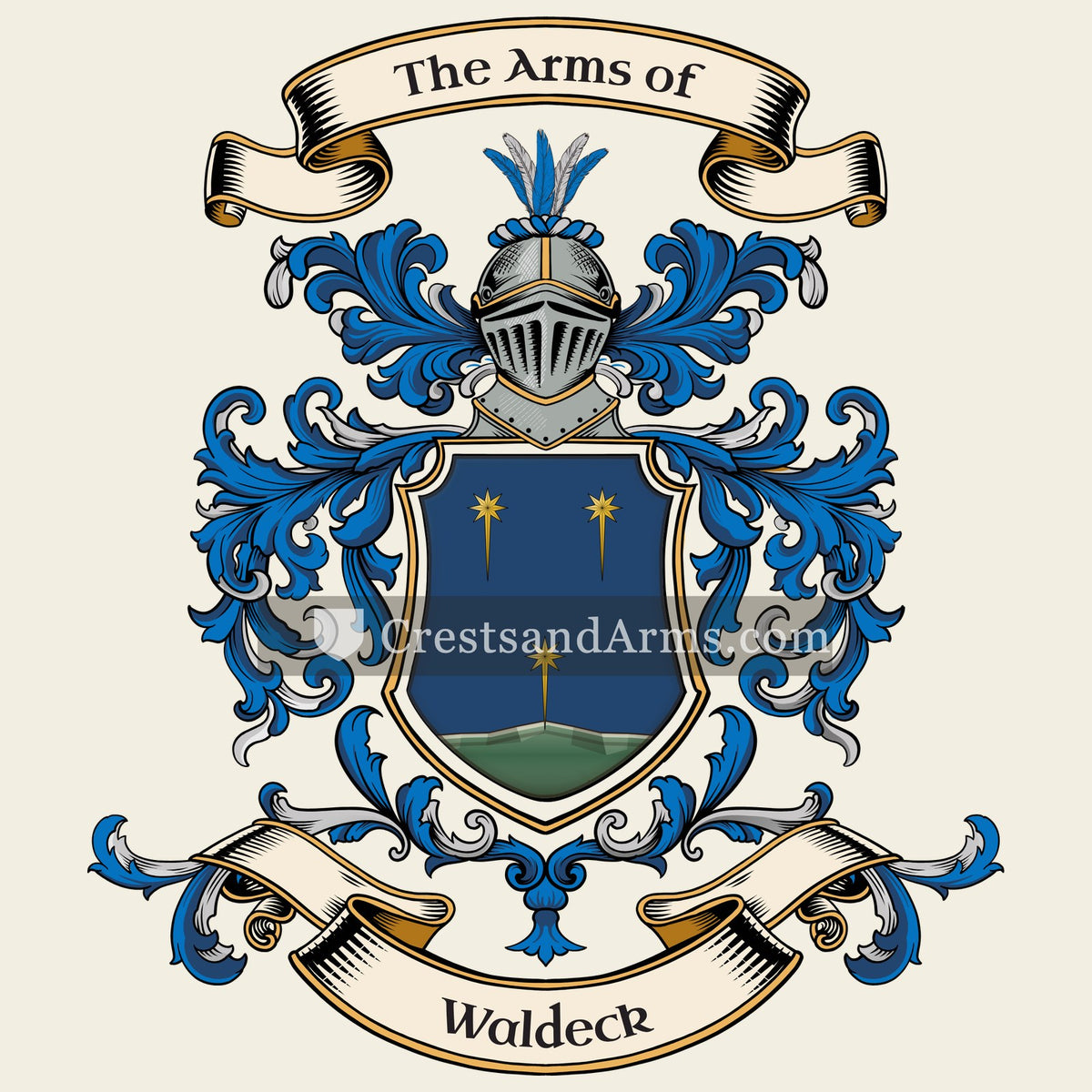 The Waldeck coat of arms, drawn from the recorded blazon