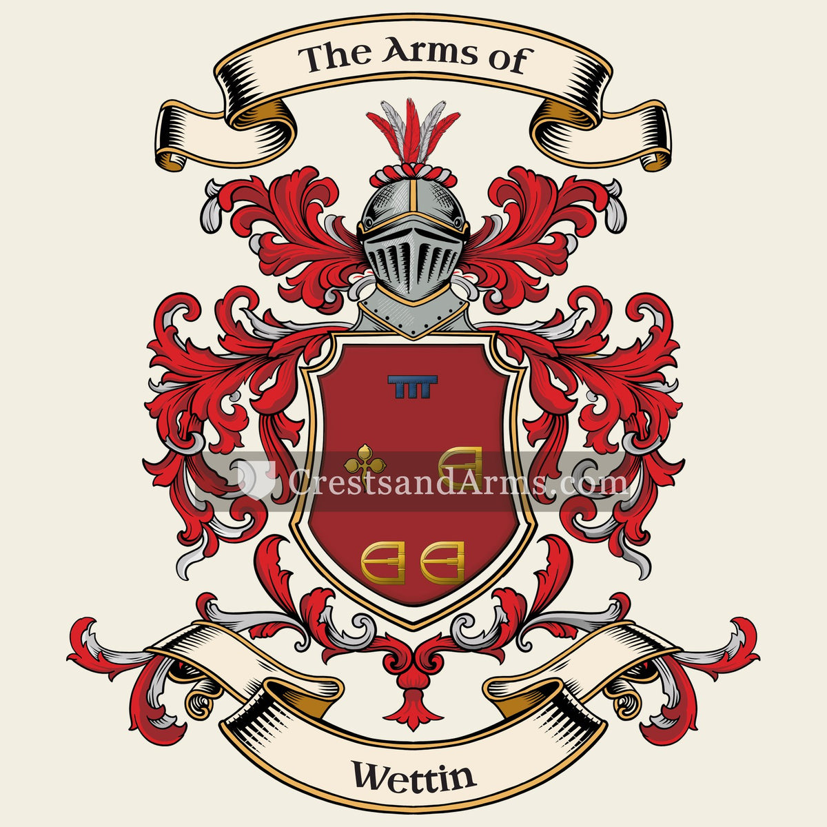 The Wettin coat of arms, drawn from the recorded blazon