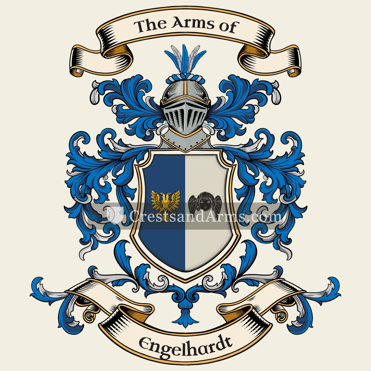 The Engelhardt coat of arms, drawn from the recorded blazon