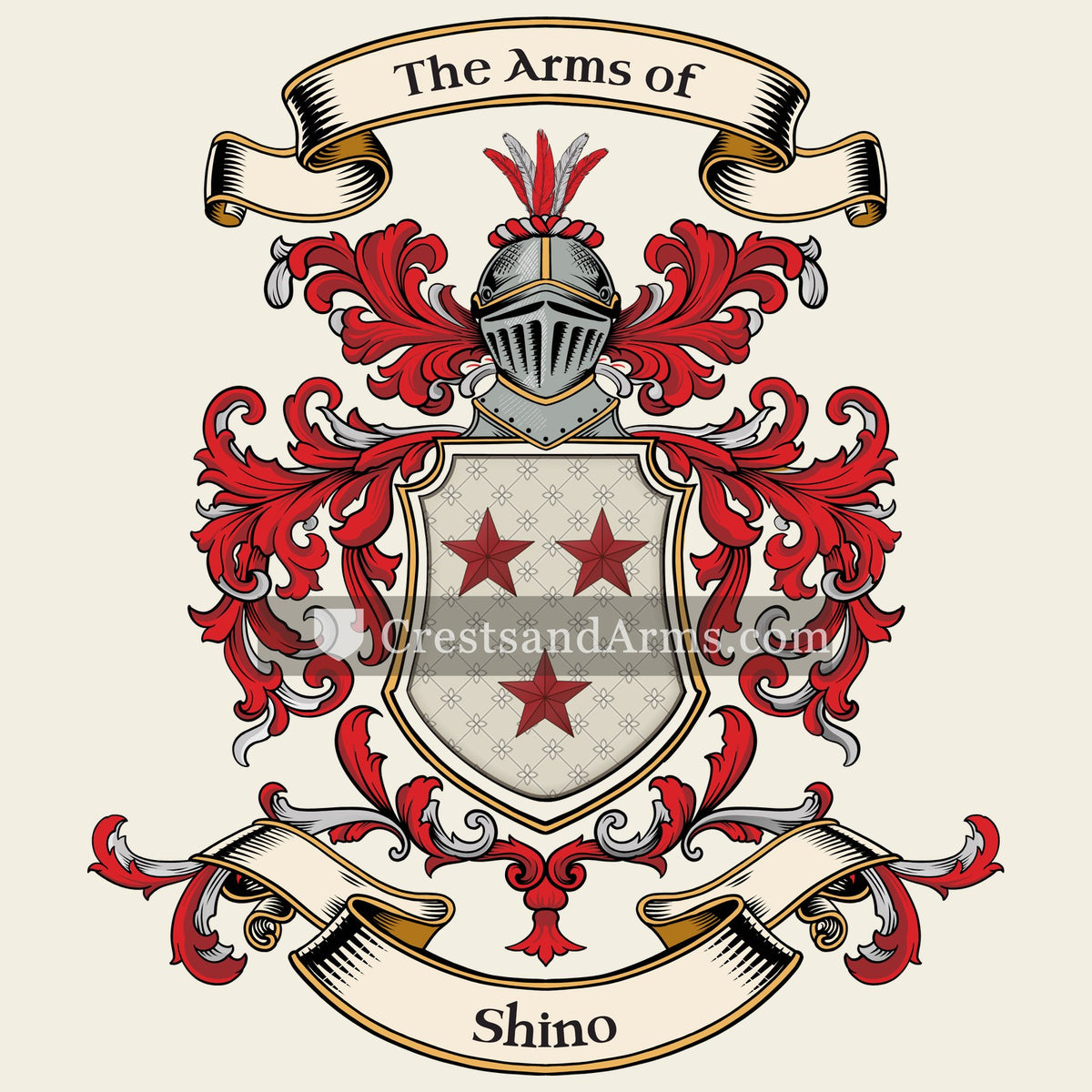 The Shino coat of arms, drawn from the recorded blazon