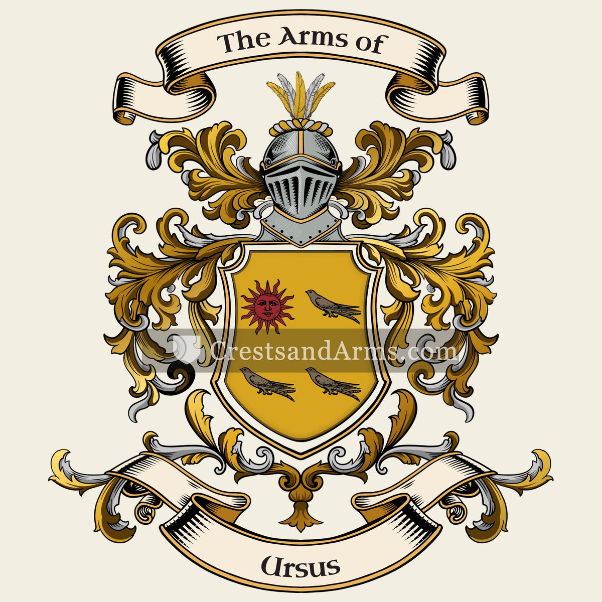 The Ursus coat of arms, drawn from the recorded blazon