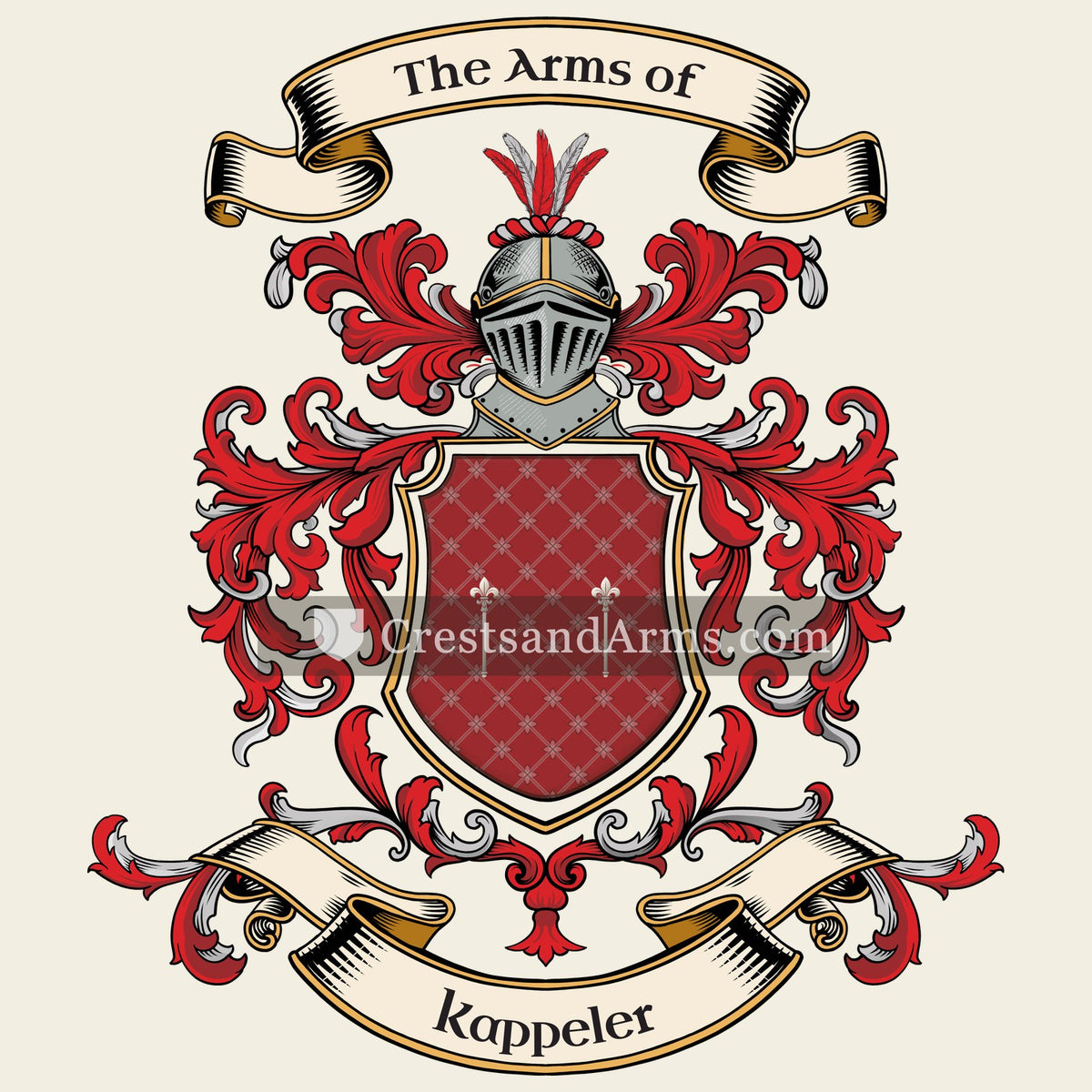 The Kappeler coat of arms, drawn from the recorded blazon