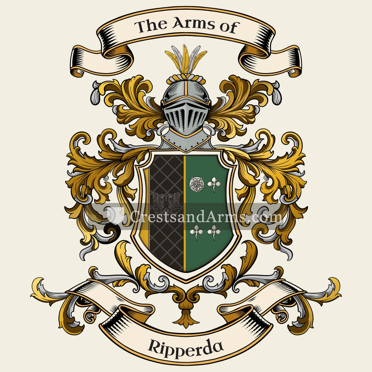 The Ripperda coat of arms, drawn from the recorded blazon