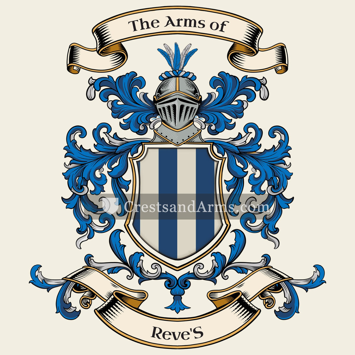 The Reve'S coat of arms, drawn from the recorded blazon