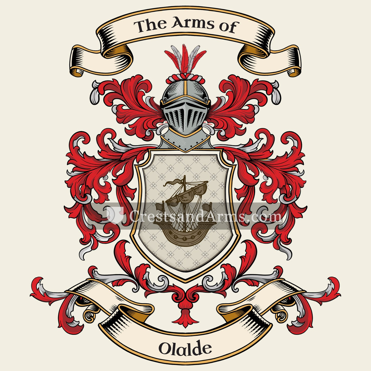 The Olalde coat of arms, drawn from the recorded blazon