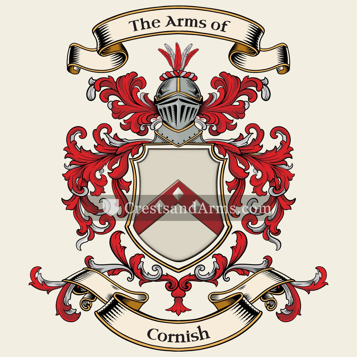The Cornish coat of arms, drawn from the recorded blazon
