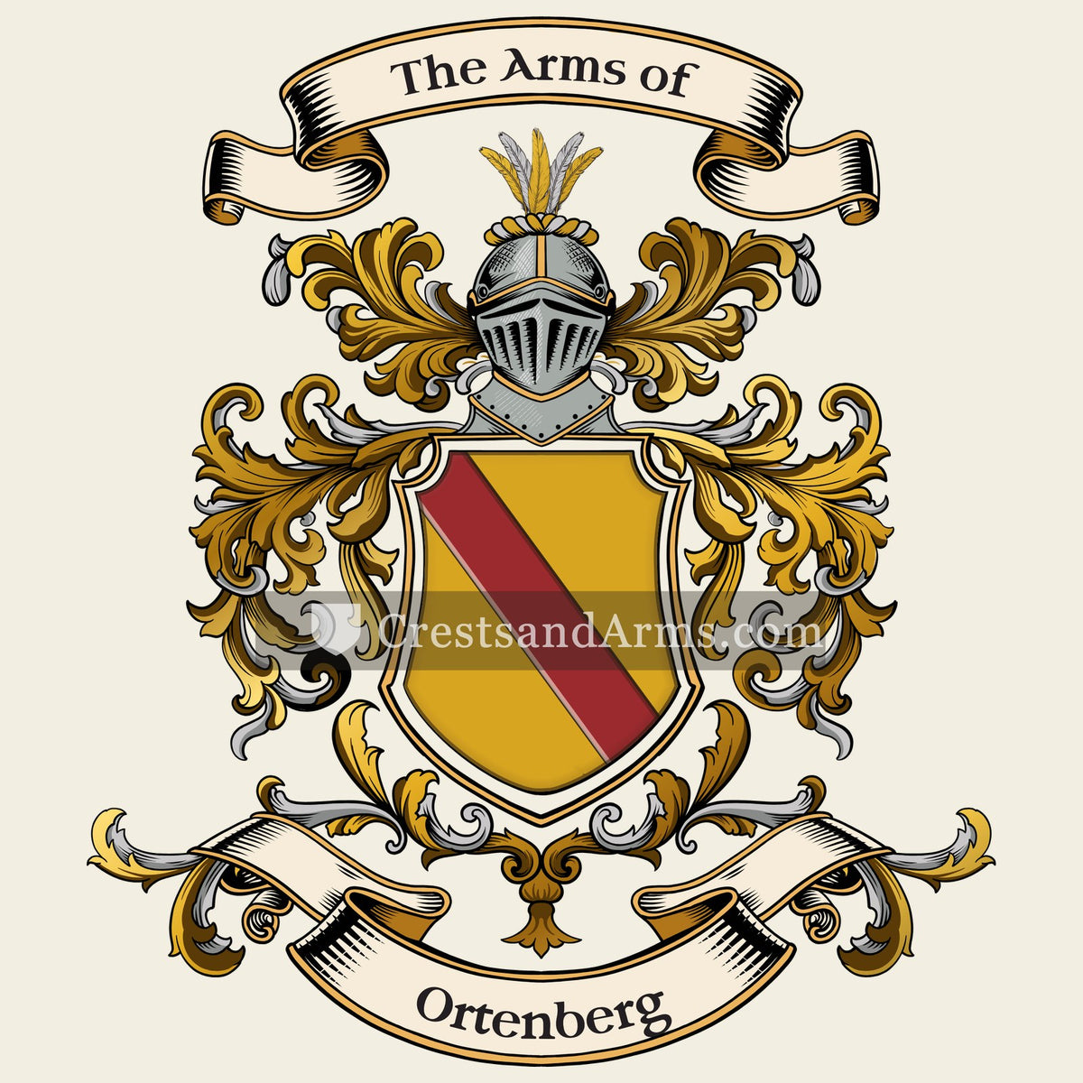 The Ortenberg coat of arms, drawn from the recorded blazon