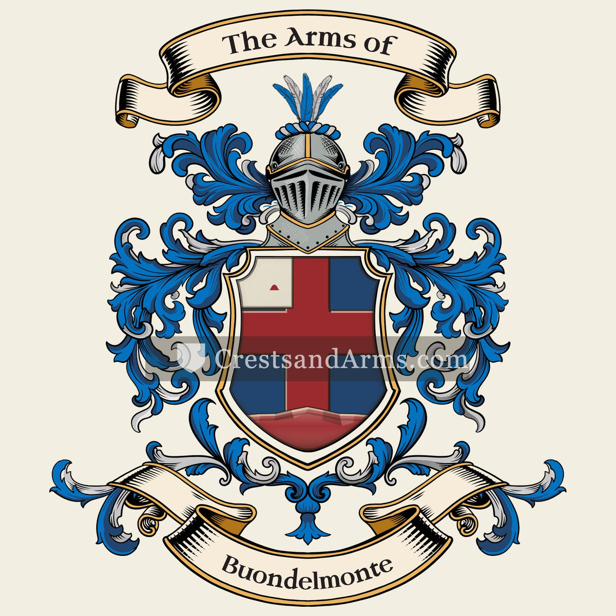The Buondelmonte coat of arms, drawn from the recorded blazon