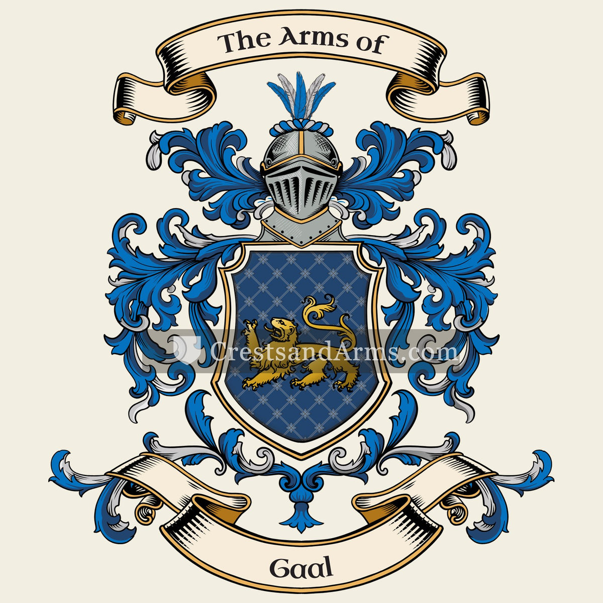 The Gaal coat of arms, drawn from the recorded blazon