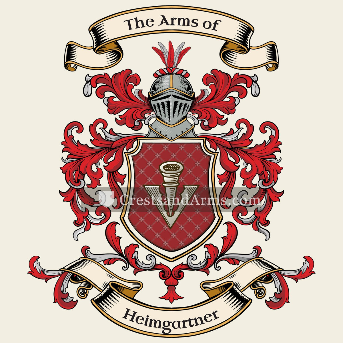 The Heimgartner coat of arms, drawn from the recorded blazon