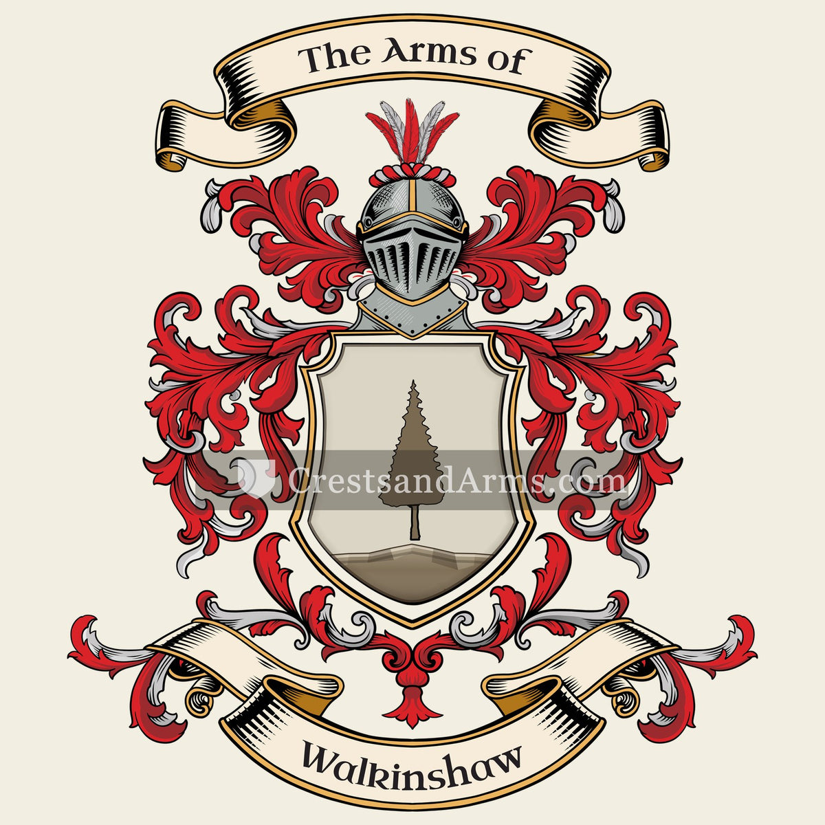 The Walkinshaw coat of arms, drawn from the recorded blazon