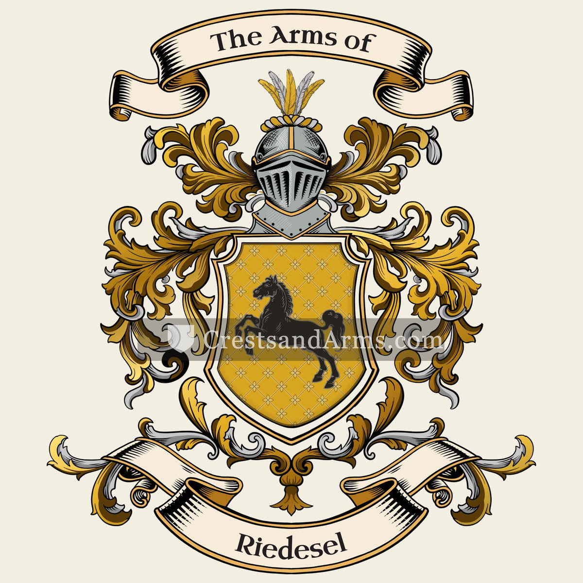 The Riedesel coat of arms, drawn from the recorded blazon