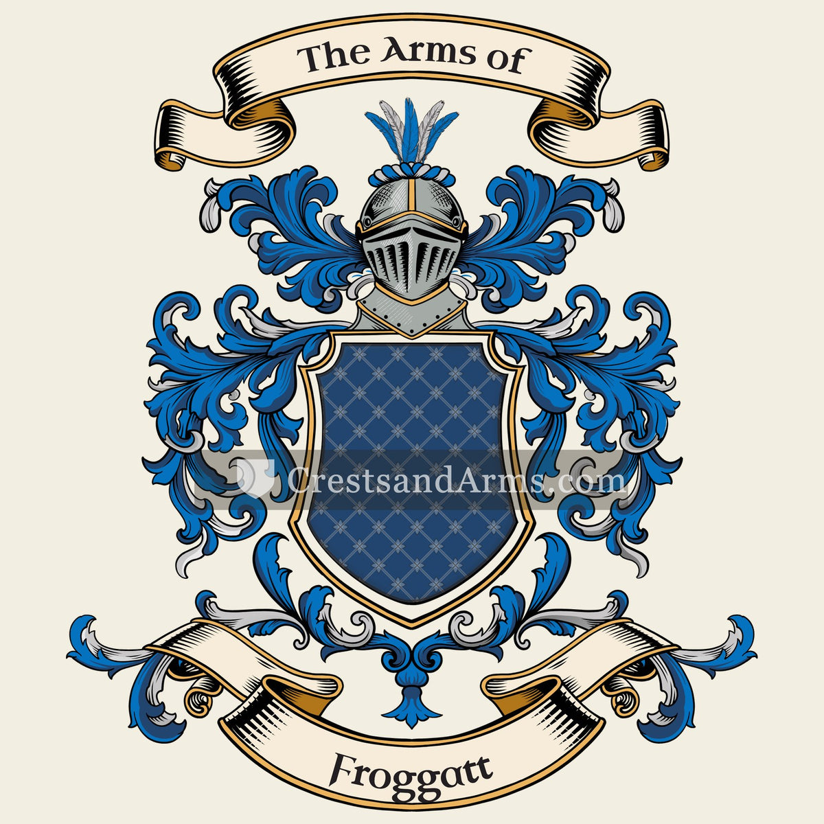 The Froggatt coat of arms, drawn from the recorded blazon
