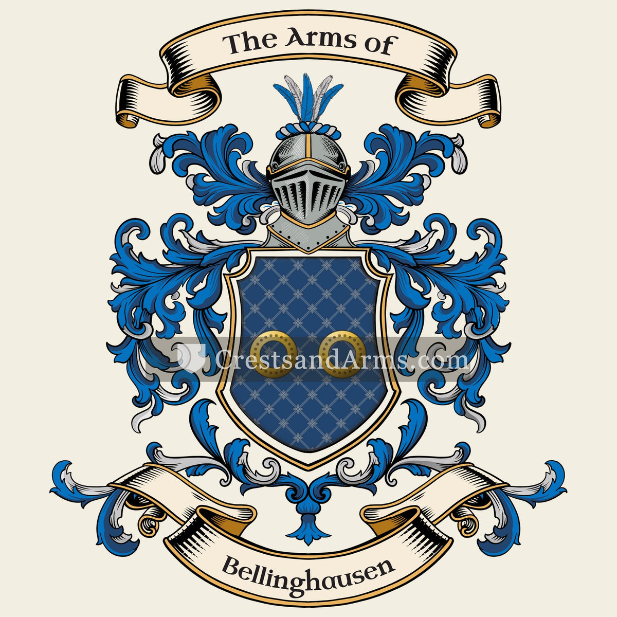 The Bellinghausen coat of arms, drawn from the recorded blazon