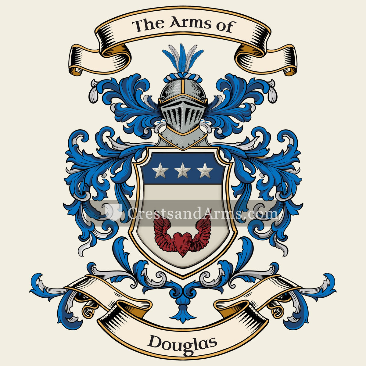 The Douglas coat of arms, drawn from the recorded blazon