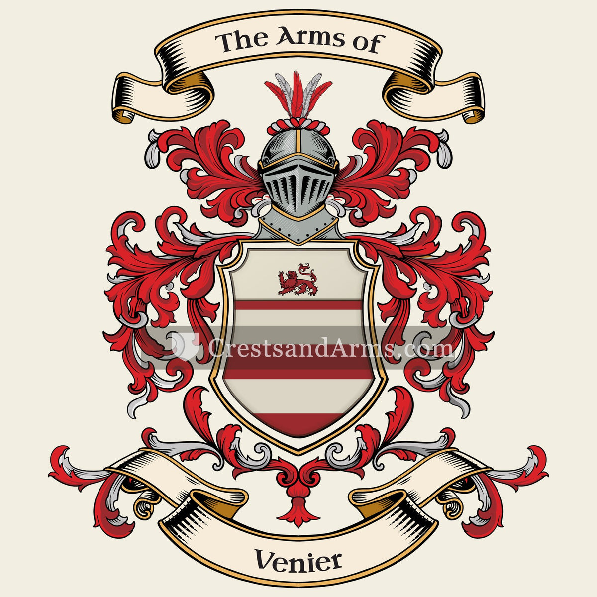 The Venier coat of arms, drawn from the recorded blazon