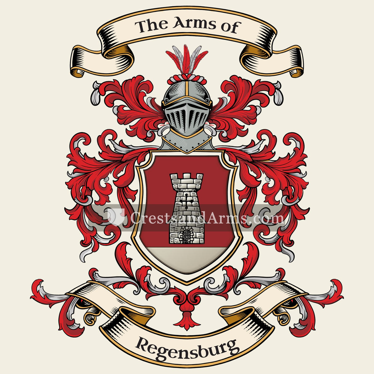 The Regensburg coat of arms, drawn from the recorded blazon