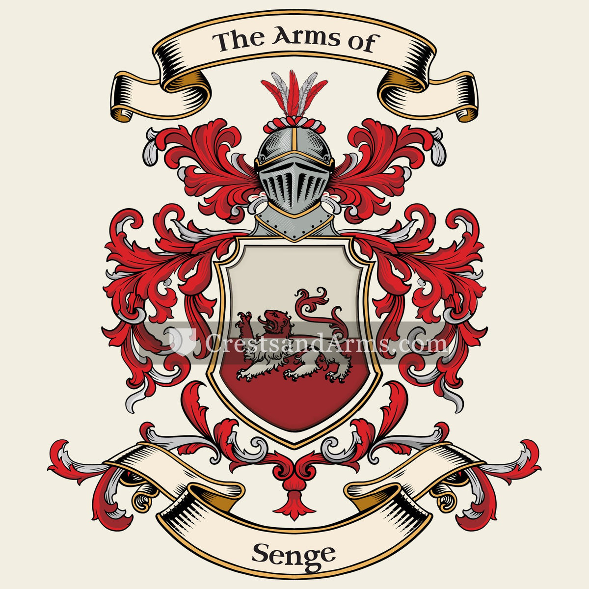 The Senge coat of arms, drawn from the recorded blazon