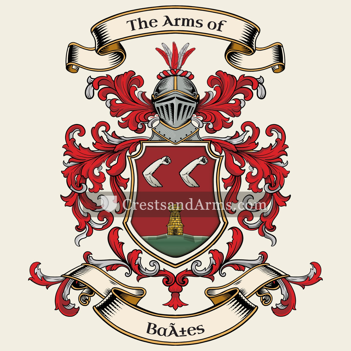 The Bañes coat of arms, drawn from the recorded blazon