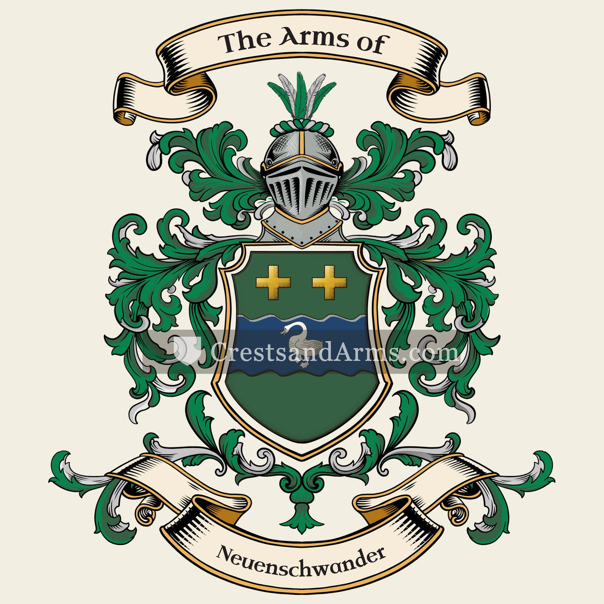 The Neuenschwander coat of arms, drawn from the recorded blazon