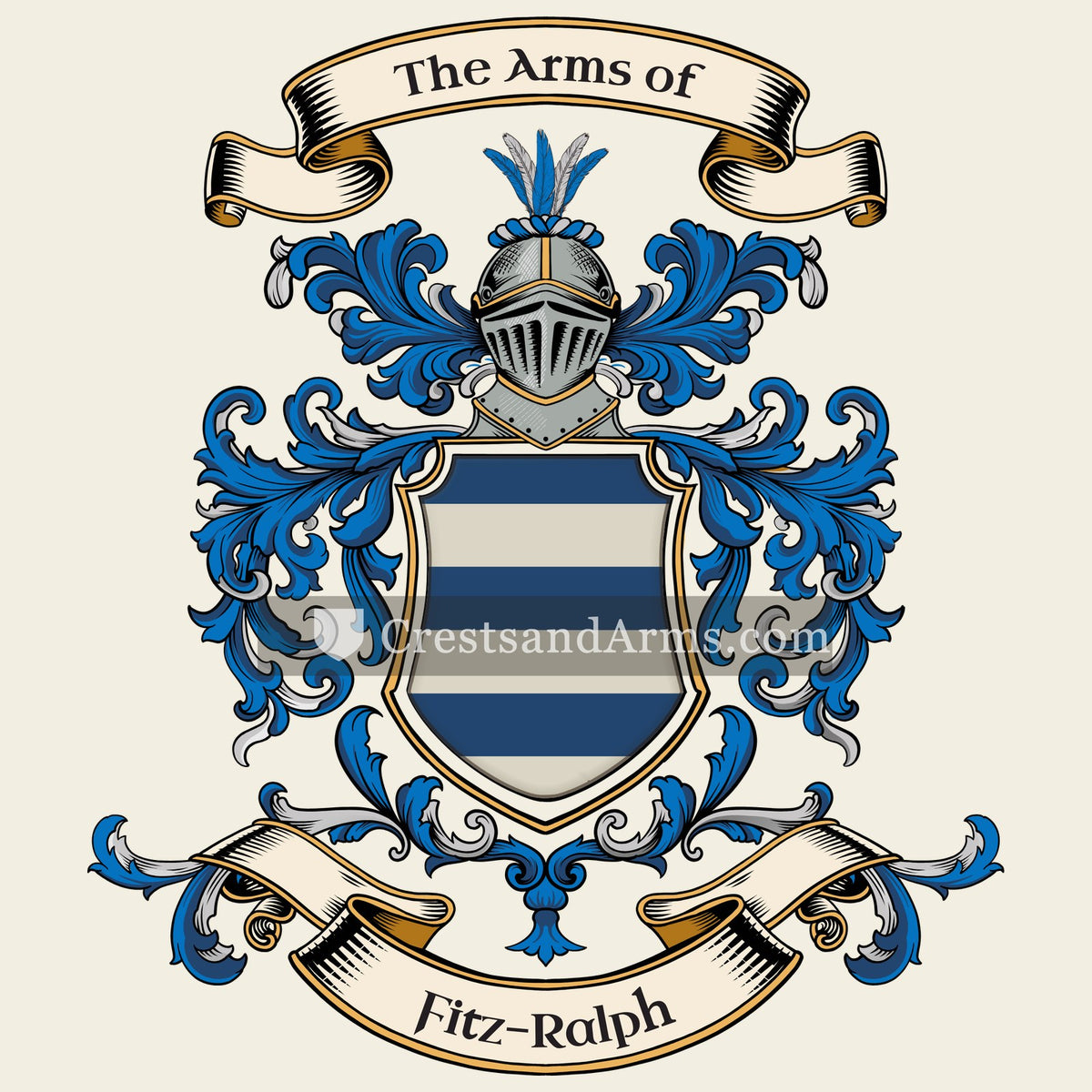 The Fitz-Ralph coat of arms, drawn from the recorded blazon