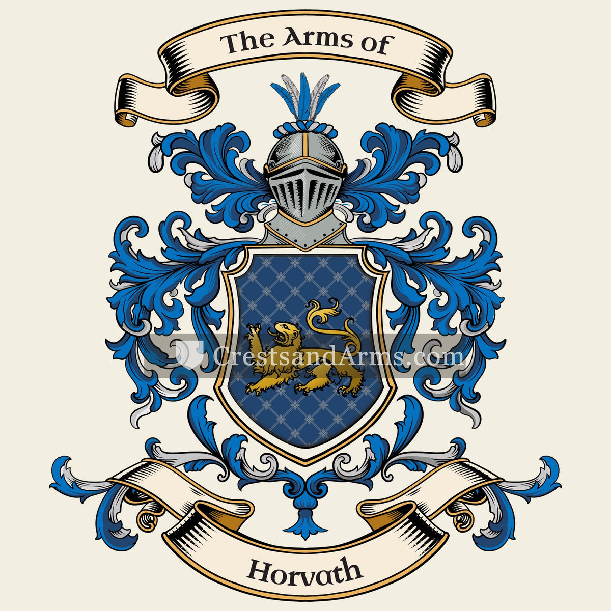 The Horvath coat of arms, drawn from the recorded blazon