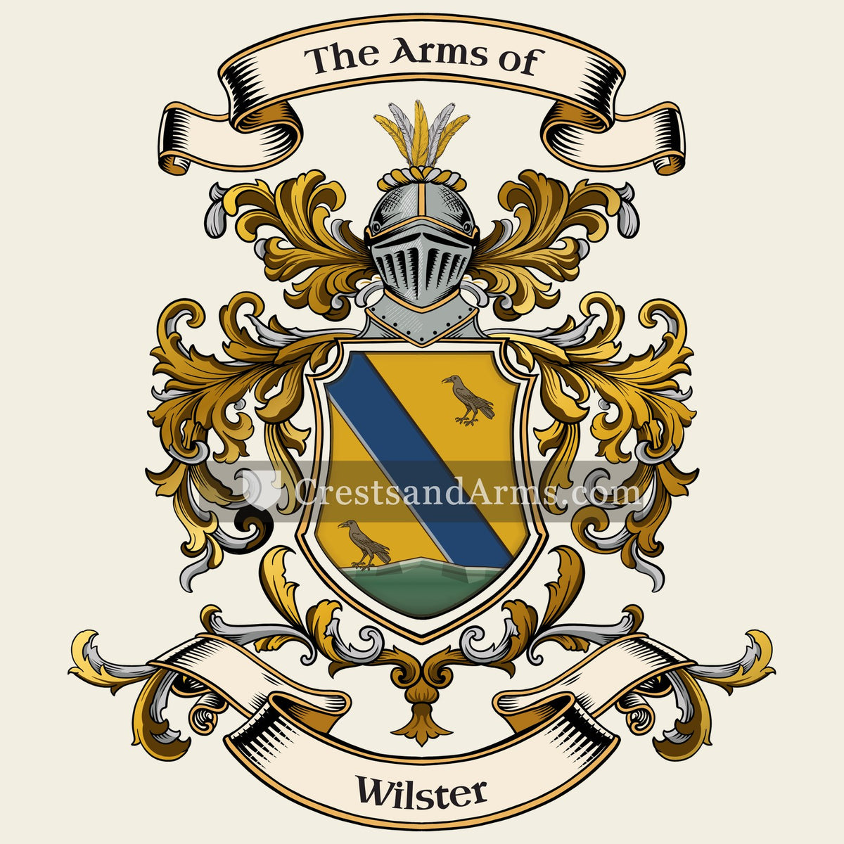 The Wilster coat of arms, drawn from the recorded blazon