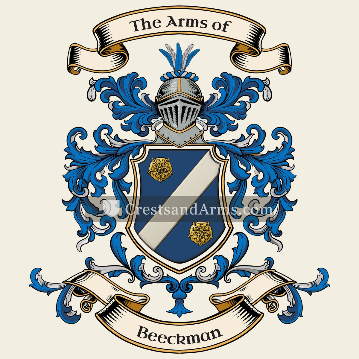 The Beeckman coat of arms, drawn from the recorded blazon